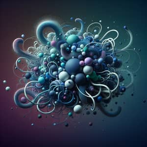 Finj - Abstract Image with Complex Shapes and Cool Colors