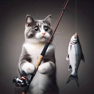 Astonished Cat Fishing - Unbelievable Adventure Captured