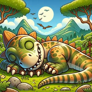 Adorable Sleeping Dinosaur - Explore Ancient Wonders