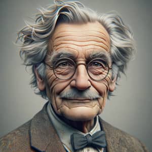 Seasoned Theoretical Physicist Portrayed with Ultra-Realistic Detail