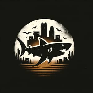 Survival Logo Design with Post-Apocalyptic Sharks