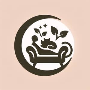 Cat Lounge Logo Design | Harmonious Human-Cat Relationship