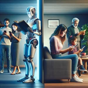 Robot vs Humans: Contrasting Scene Study in Modern Living Room