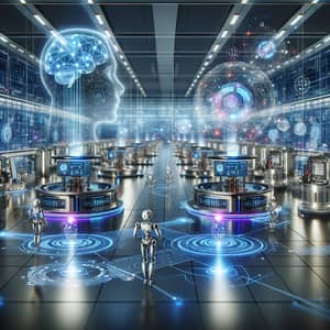 Futuristic AI Technology: Advanced Robotics & Holographic Interfaces