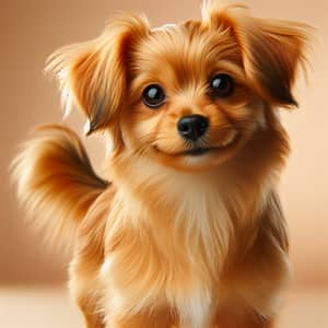 Charming Small Dog with Honey-Colored Fur