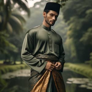 Traditional Malay Outfit: Baju Melayu & Sampin Ensemble