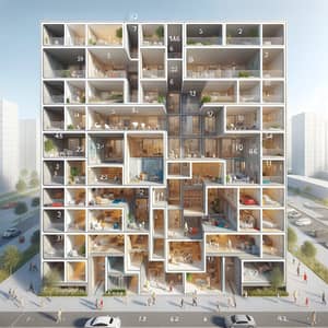 Modern Modular Building with Community Living | 11 Floors