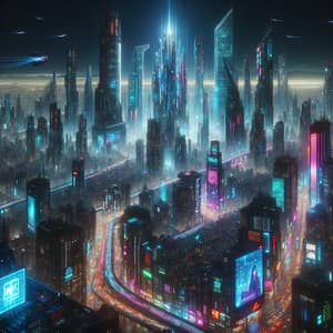 Cyberpunk Cityscape: The Vibrant Neon Metropolis