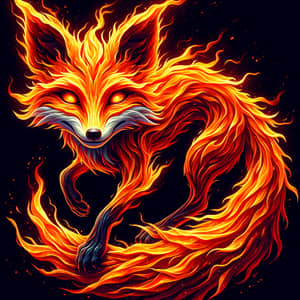 Fire Fox with a Cunning Smile