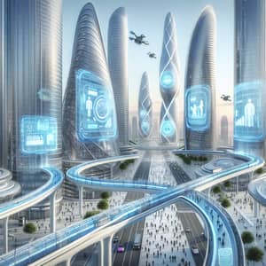 Futuristic Urban Landscape with Innovative Solutions