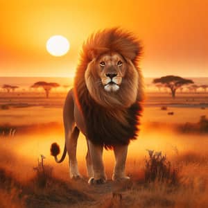 Majestic Lion in African Savannah | Wildlife Photography