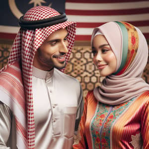 Arab Man and Malay Woman Cultural Conversation