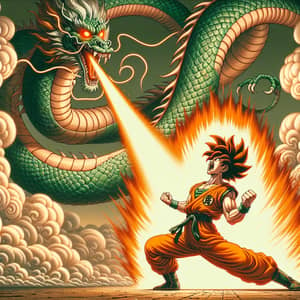 Epic Martial Artist Confronts Enormous Dragon - Battle of Elements