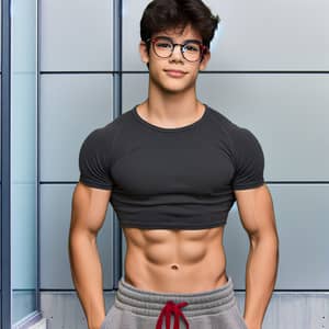 Peruvian Adolescent Student in ASIR | Gym Regular with Red & Black Glasses
