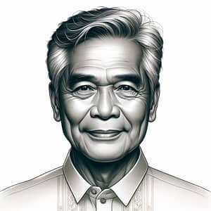 Detailed Portrait of a 45-Year-Old Filipino Man | Rich Cultural Background