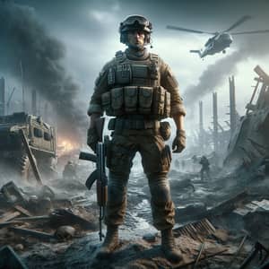 Russian Military Soldier in Epic Combat Scene | Warfare Art