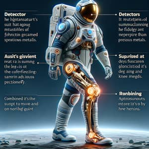 Cutting-Edge Astronaut Suit with Metal Detector & Mobility Device