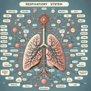 Human Respiratory System Mind Map - Anatomy