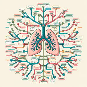 Human Respiratory System Mind Map Diagram Explained
