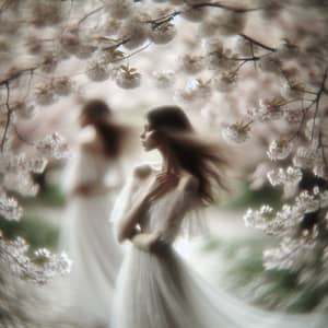 Ethereal Cherry Blossom Elegance | Impressionist Nature-Inspired Art