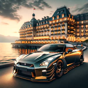 Luxurious Nissan GTR R35 with Liberty Walk Kit at 7-Star Hotel