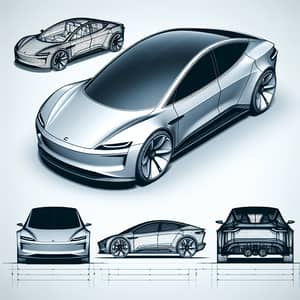 Hypothetical Electric Car Blueprint | All Sides | Design Aesthetics