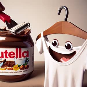 Happy Nutella Shaves T-Shirt: Unique and Vibrant Scene