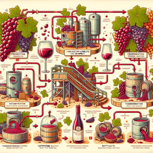 Red Wine Production Process Flowchart