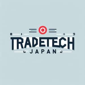 TradeTech Japan Lettering Logo Design | Modern & Elegant