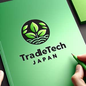 TradeTech Japan Logo Design with Natural & Green Elements