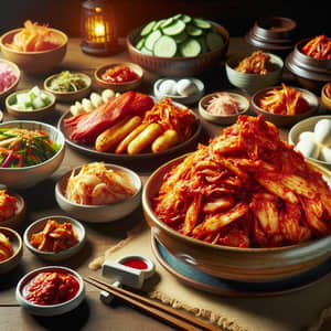 Traditional Korean Cuisine | Kimchi & Banchan Spread