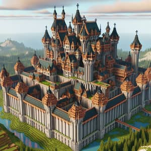 Grand Medieval Castle with Copper Roofs | Minecraft 1.20 Inspired