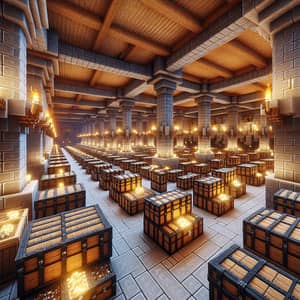 Large Minecraft Treasure Room in Stone and Wood | Glittering Treasures