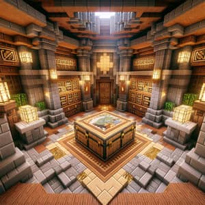 Minecraft Treasure Room with Stone and Wood