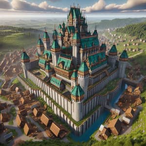Impressive Medieval Castle with Copper Roofs | Minecraft 1.20