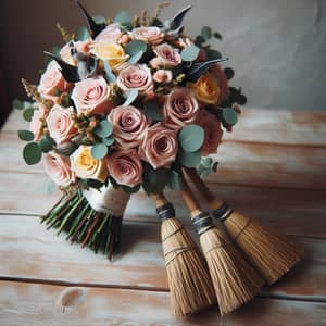 Roses and Brooms Bouquet | Floral Arrangement