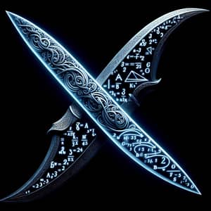 Mathematical Keris - Traditional Blade with Mathematical Symbols