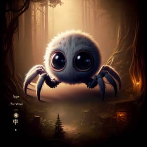 Fantasy-Inspired Spider-Like Creature in Wilderness Survival Scene