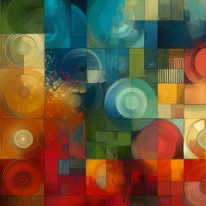 Abstract Geometric Patterns: Vibrant Color Contrasts