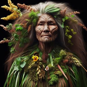 Earth Mother Figure Inspired by Papatuanuku in Maori Mythology