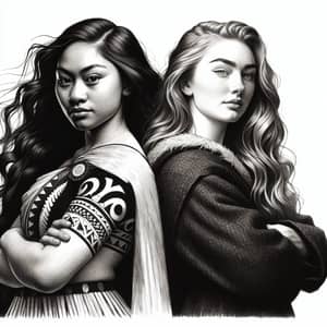 Maori and British Girls Sketch: Unity of Cultural Backgrounds