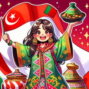Indonesian Girl Loving Moroccan Tagine | Cultural Fusion