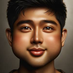 Filipino Male with Big Cheeks - Portrait of Charm and Amiability