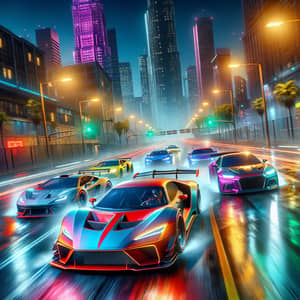 High-Speed Street Racing in Urban Area | Adrenaline-Fueled Racing Video Game