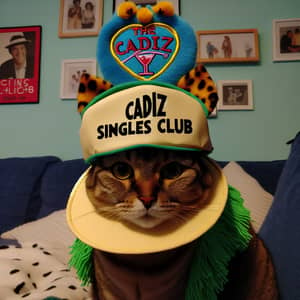 Cat in Cadiz Singles Club Hat