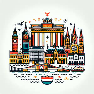 European Cities Logo Design - Berlin, Prague, Krakow, Budapest, Vienna