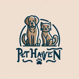 Pet Haven Veterinary Clinic Logo Design | Animalistic Theme