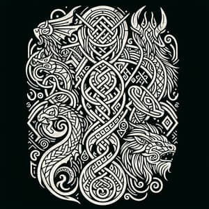 Scandinavian Mythology Tattoo Sketch Design Ideas