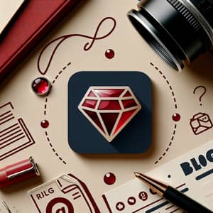 Sophisticated Ruby Icon for Blogging Platform
