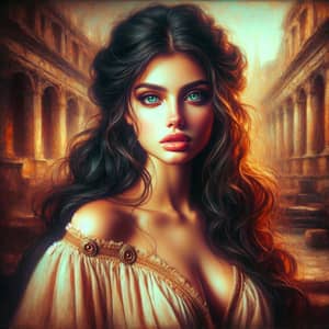 Captivating Portrait of Enchanting Lady | Romantic Artwork